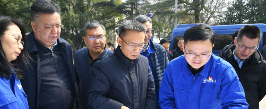 集團(tuán)公司黨組成員、總會計師陳林到樂凱華光調(diào)研